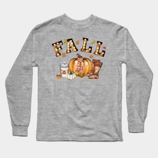 Fall pumpkin Tee Long Sleeve T-Shirt